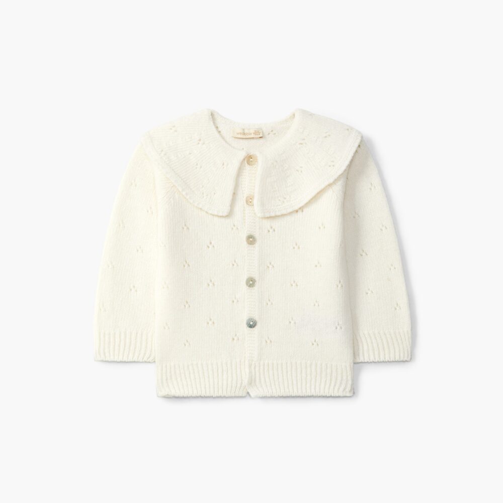 Cardigan lana con colletto