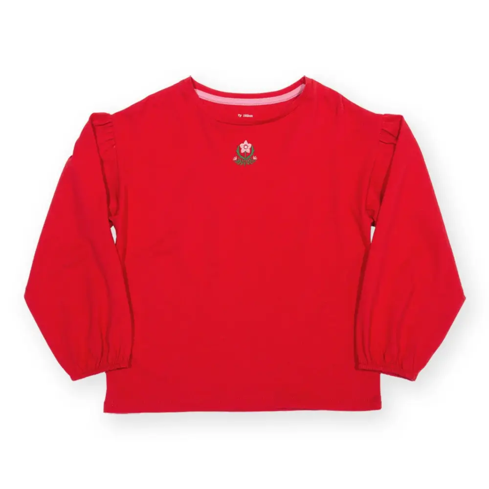 T-shirt con richiamo fiore
