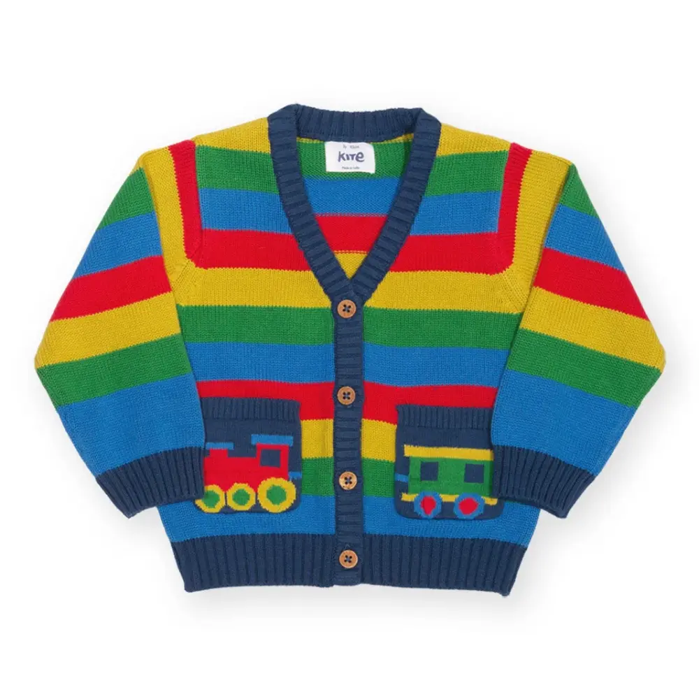 Cardigan righe multicolor
