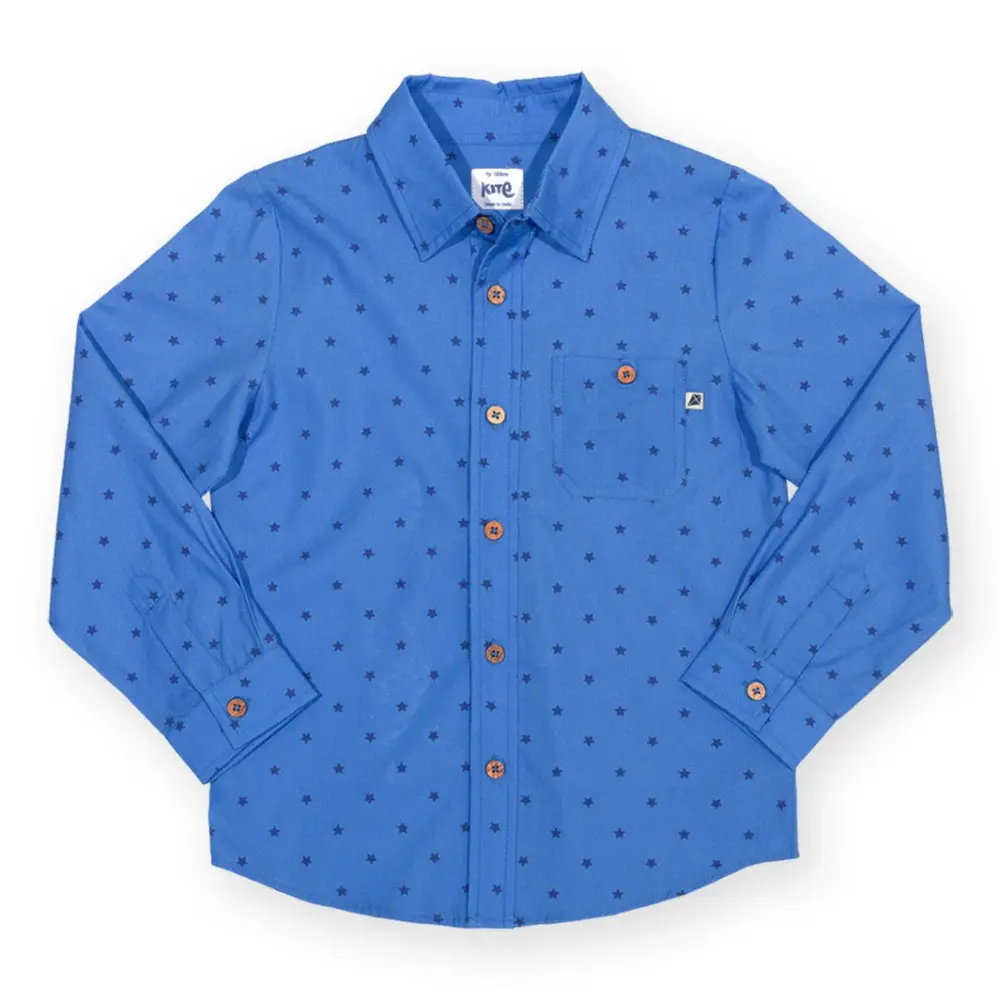 Camicia in popeline stelle